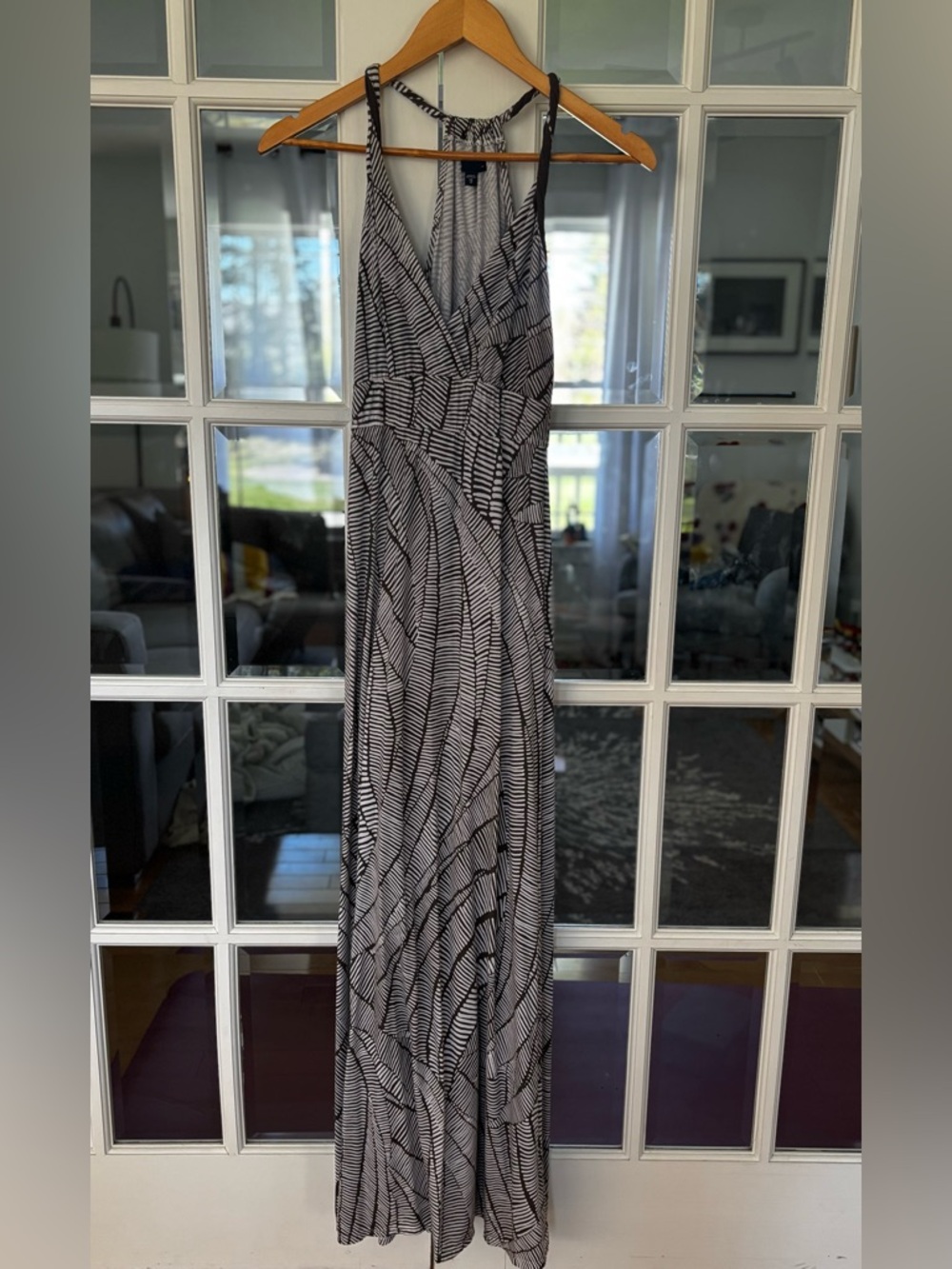 GAP Black and White Striped Dress